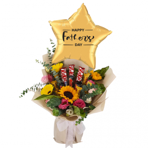 Standard Father's Day Floral Choc Bouquet