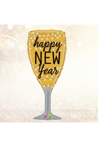 39" New year Wine Glass