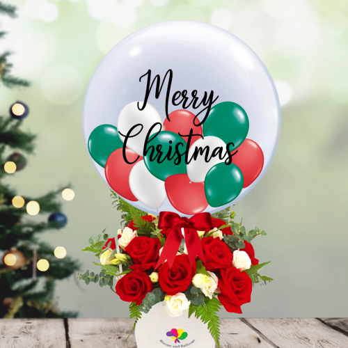 Christmas Floral Hot Air Balloon