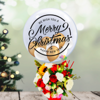 Christmas Assorted florals Hot Air Balloon