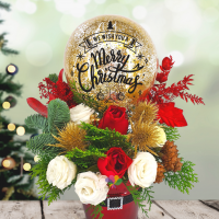Jingle Ball floral arrangement