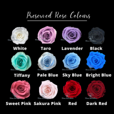 Preserved rose half chocolates in a heart bag