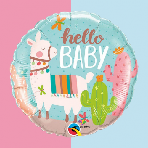 18" Llama Hello Baby