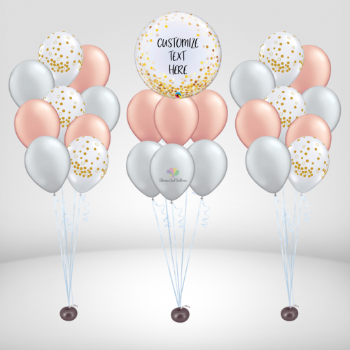 Printed bubble balloon with balloon bouquet set