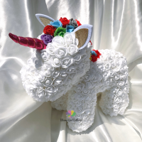 Rose foam unicorn