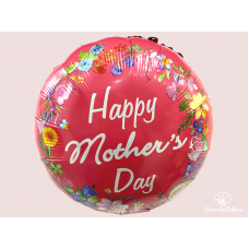 18" Happy Mother's Day Red Floral