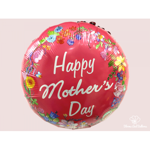 18" Happy Mother's Day Red Floral