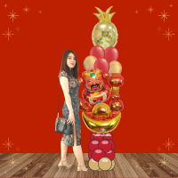 Customisable golden nugget cai shen ye pillar marquee
