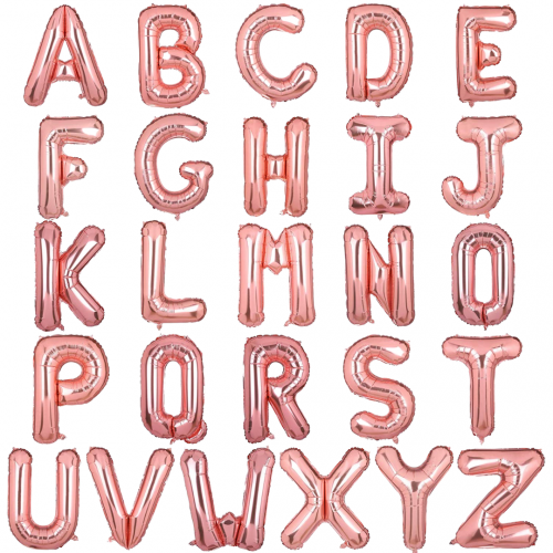 17" Rose Gold Letter Foil Balloons
