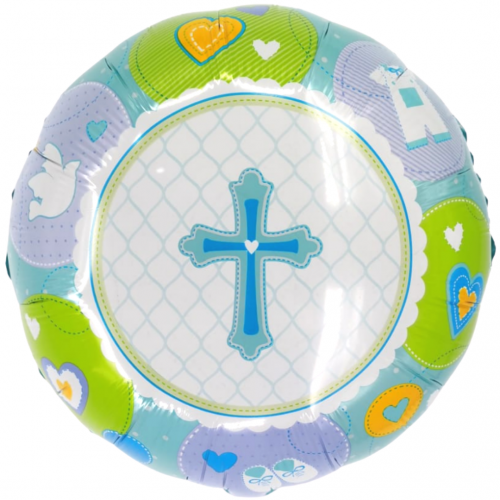 18" Baby Shower Baby Boy Cross