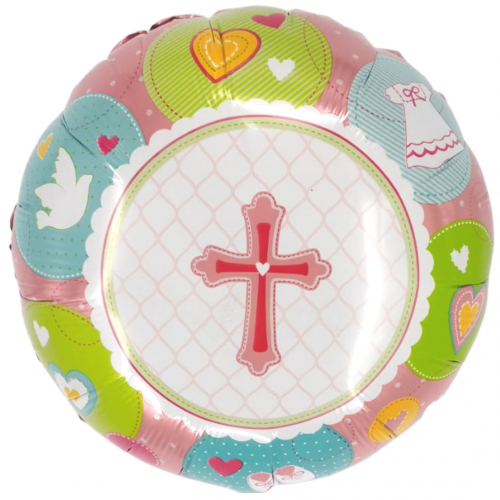 18" Baby Shower Baby Girl Cross