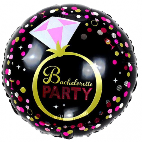 18" Bachelorette Party Black and Pink