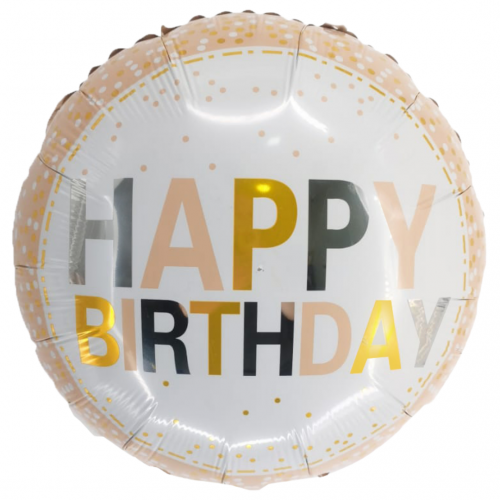 18" Birthday White and Pastel