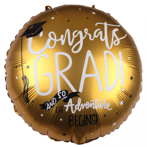 18" Congrats Grad Gold