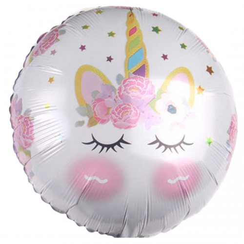 18" Unicorn Theme White and Pink