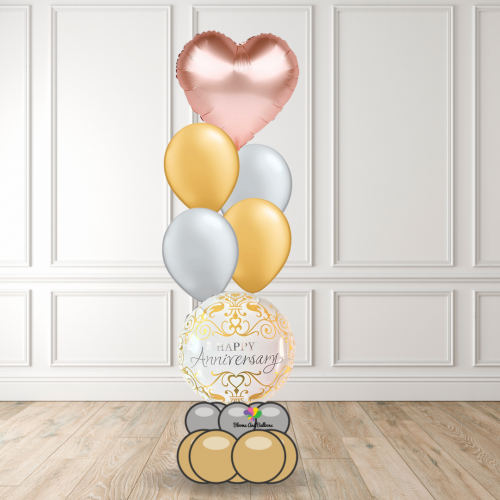 White & Gold Anniversary theme