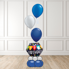 Birthday Blue and silver theme