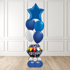Birthday Blue and silver theme