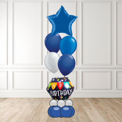 Birthday Blue and silver theme