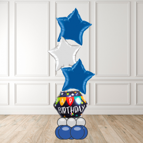 Birthday Blue and silver theme