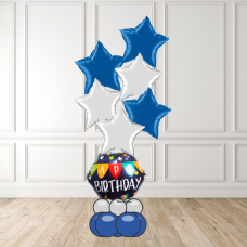 Birthday Blue and silver theme
