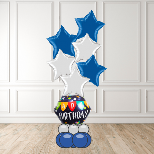 Birthday Blue and silver theme