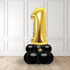Gold number centerpiece
