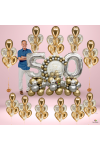 Blobble Marquee combo with balloon bouquets