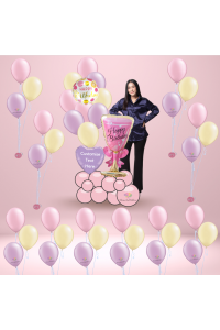 Pretty basic marquee with balloon bouquets