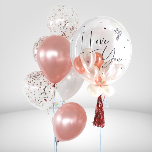 Balloon Bouquet with 24" Customized Bubble set