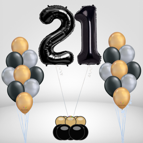 Classy Number foil and balloons set
