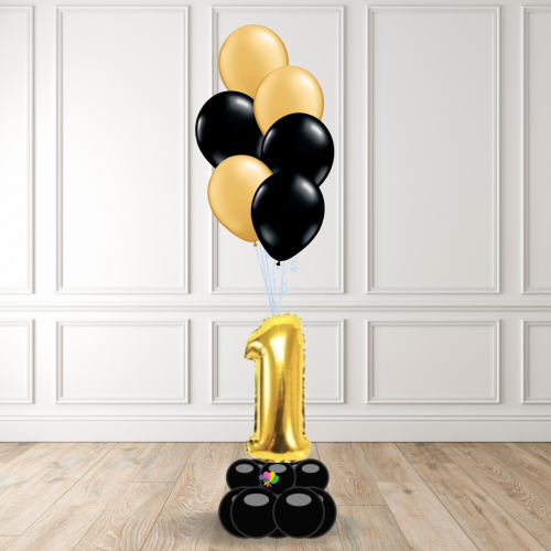 Gold number centerpiece