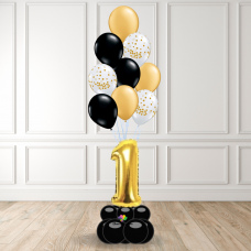 Gold number centerpiece