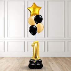 Gold number centerpiece