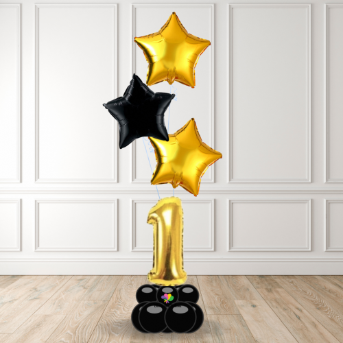 Gold number centerpiece