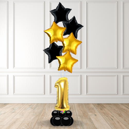Gold number centerpiece