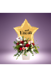 Diwali Floral box arrangement